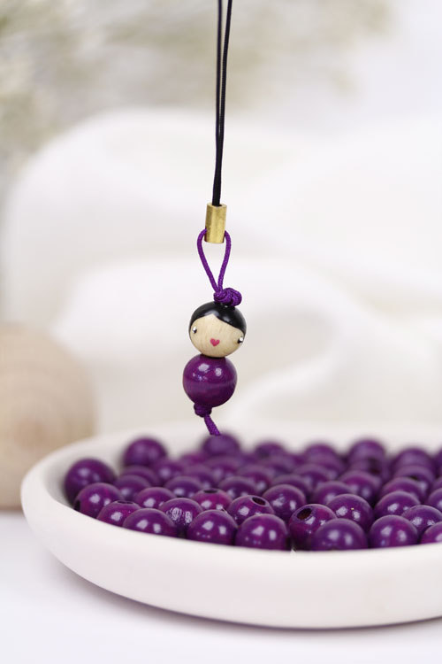 (image pour) Poupée Bois 10 mm Prune