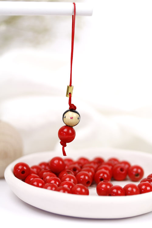 Poupée Bois 10 mm Coccinelle (image pour) Poupée Bois 10 mm Coccinelle