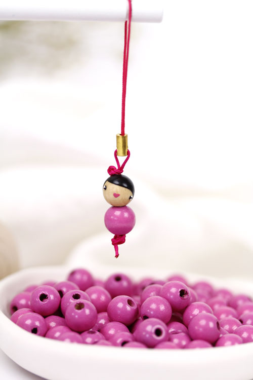 (image pour) Poupée Bois 10 mm Pivoine