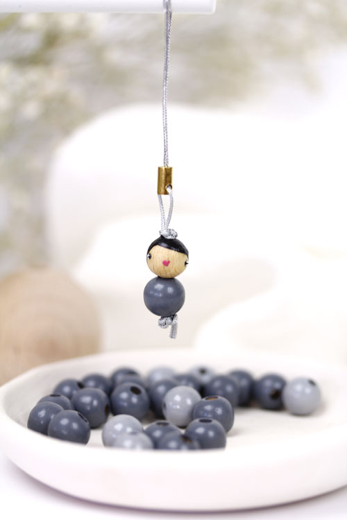 (image pour) Poupée Bois 10 mm Gris Souris