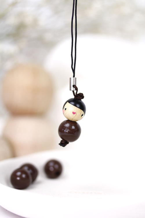 (image pour) Poupée Bois 12 mm Chocolat