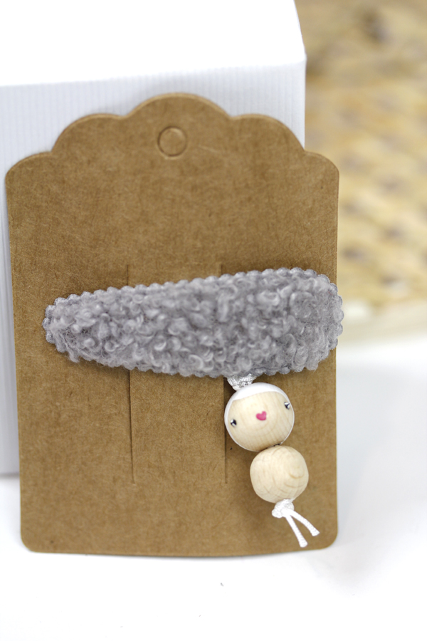 (image pour) Barrette Pilou Grise