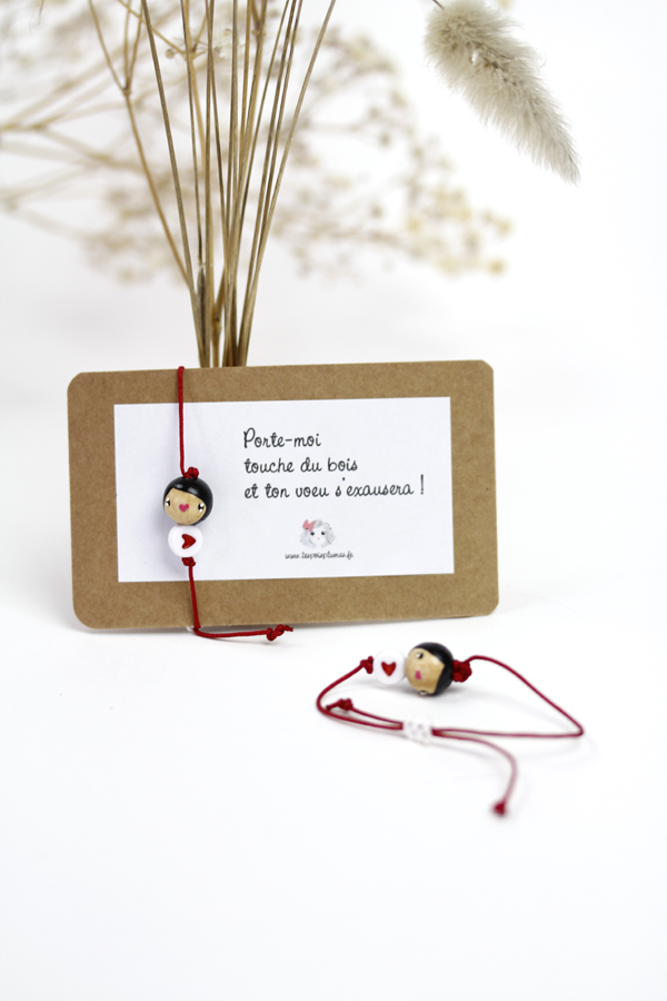 (image pour) Bracelet Coulissant junior Cœur Rouge