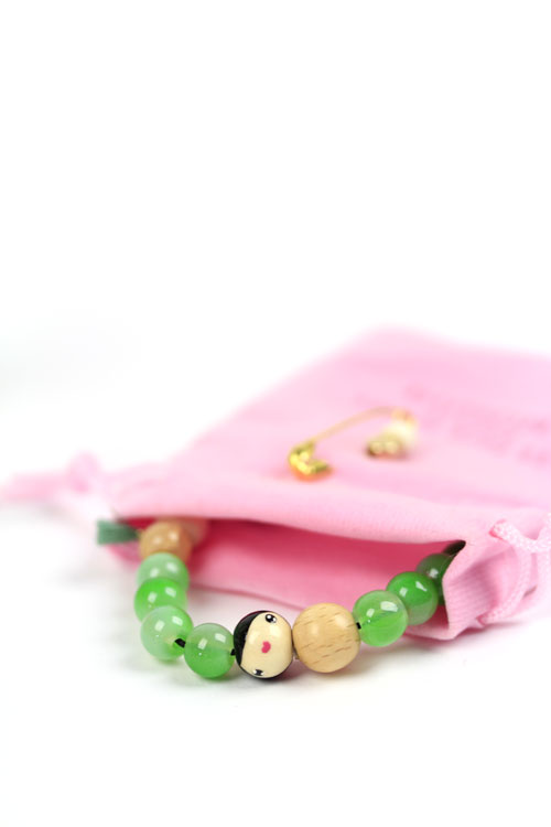 (image pour) Bracelet Perle Verre Menthe 🍃