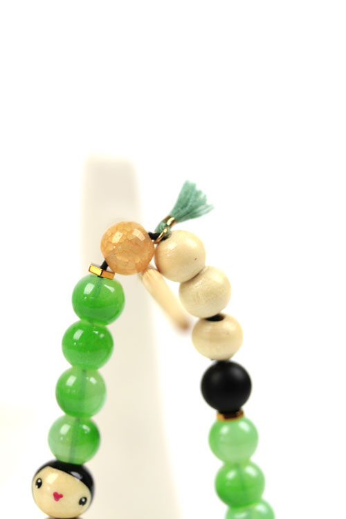 (image pour) Bracelet Perle Verre Menthe 🍃