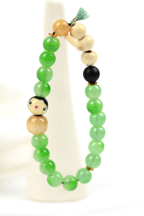 (image pour) Bracelet Perle Verre Menthe 🍃