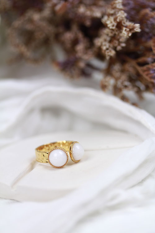 (image pour) Bague Jade Blanche Charlie