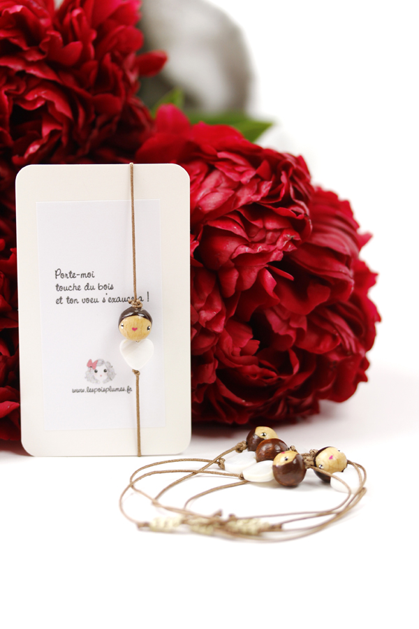 (image pour) Bracelet Femme Coulisse Cœur Nacre