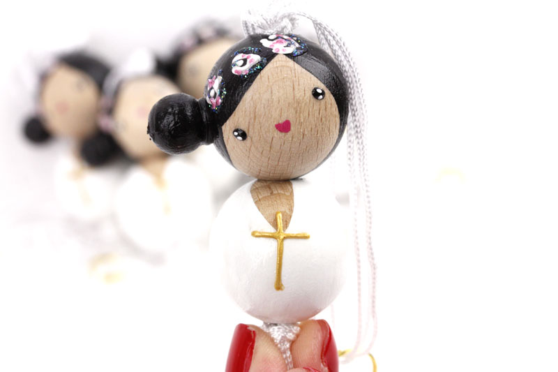 (image pour) PoiS PlumeS Fille Personnalisée Baptisée/Communiante