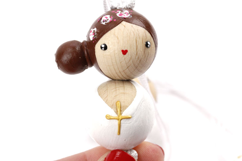 (image pour) PoiS PlumeS Fille Personnalisée Baptisée/Communiante