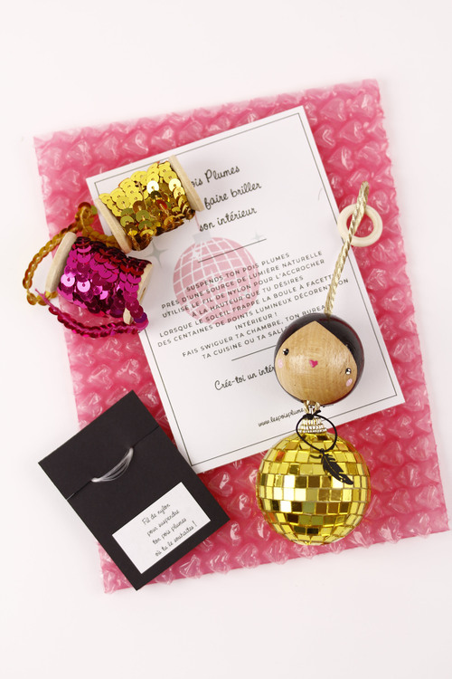 (image pour) Grande Boule Facette Doré 🪩🟡