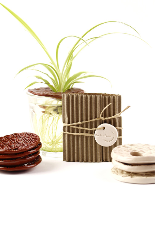 (image pour) Bobèche Blanc Seigaiha 2 trous + 1 petit