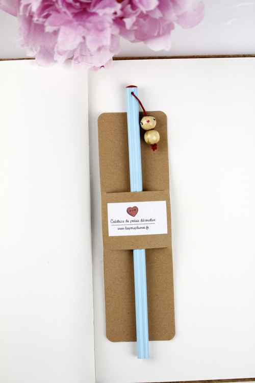 Crayon à papier ❤️ Bleu (image pour) Crayon à papier ❤️ Bleu