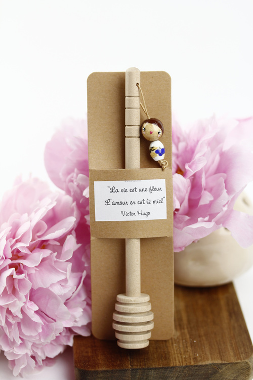 (image pour) Cuillère en bois Miel 🌼 Bleu