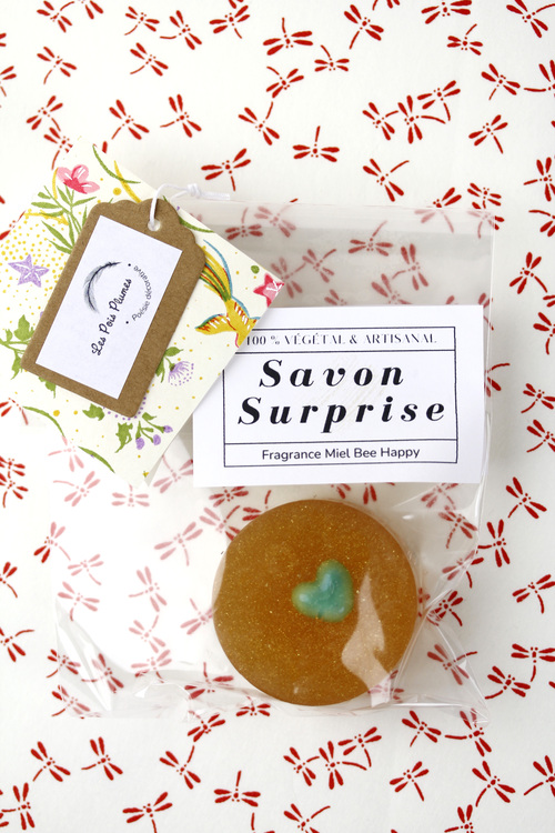 (image pour) Savon Surprise Miel Petit rond Vert