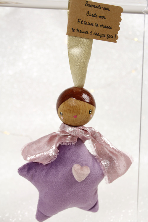 (image pour) Etoile Peluche Violette Fillette Châtain