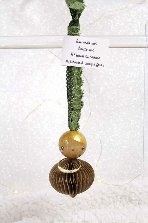 (image pour) Boule Origami Dentelle Verte