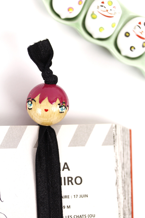 (image pour) Marque Page Elastique Manga Fuchsia