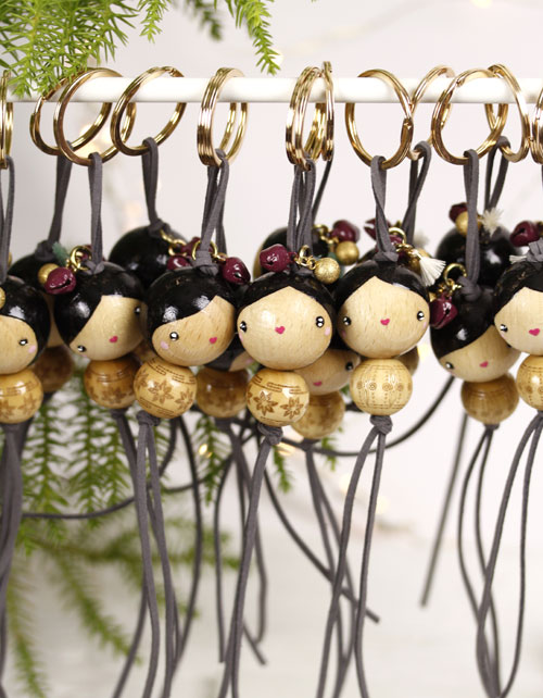 (image pour) Porte Clé Perle Sculptée 💫