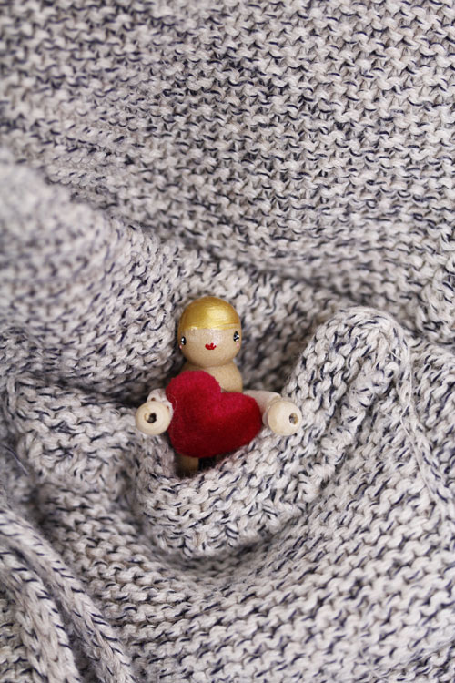 (image pour) Câlin de poche Cœur ❤️ cheveux dorés