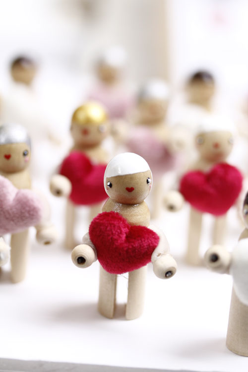 (image pour) Câlin de poche Cœur ❤️ cheveux blancs