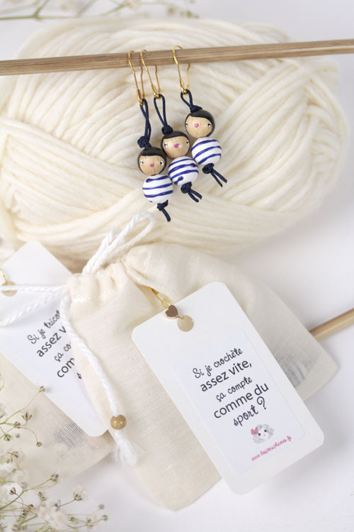 (image pour) Anneaux Marqueurs Lot de 3 Marinière