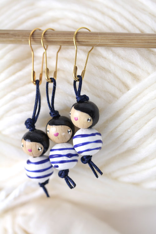 (image pour) Anneaux Marqueurs Lot de 3 Marinière