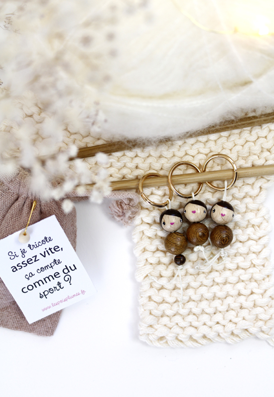 (image pour) Anneaux Marqueurs Lot de 3 Bois Naturel Foncé N°15