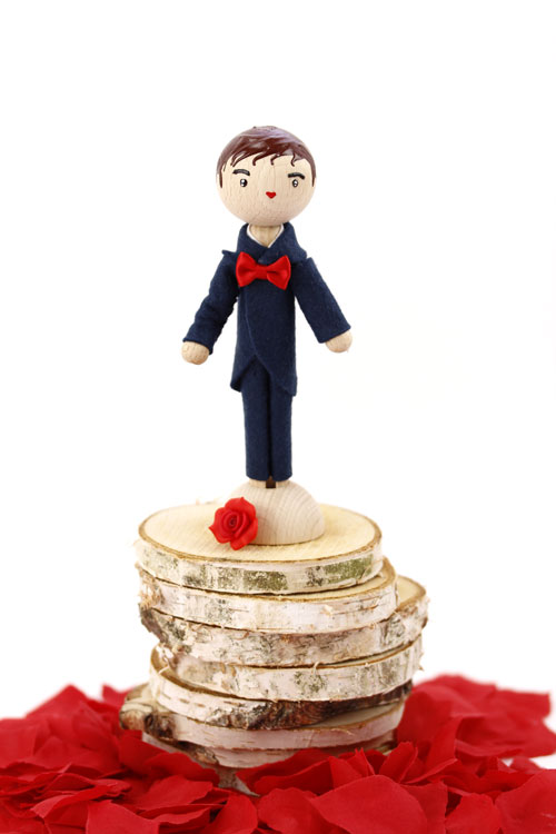 (image pour) Poupée Mariage Mrs & Mr Rouge