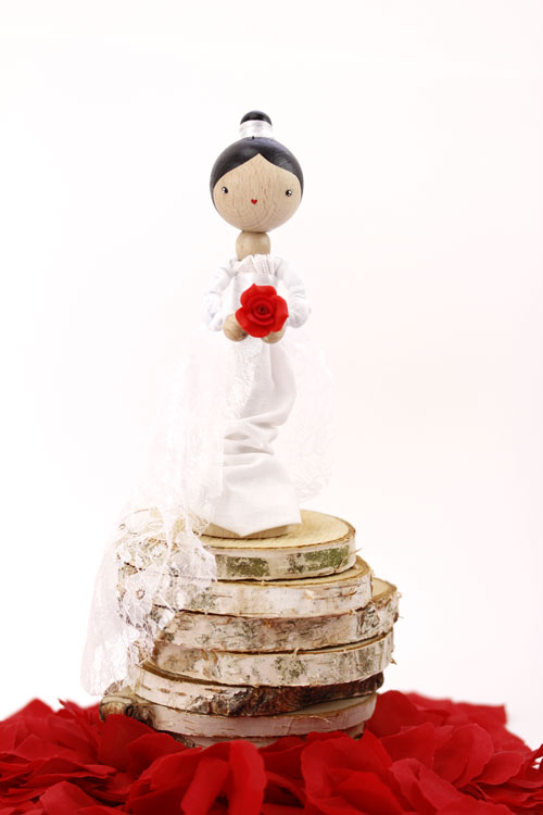 (image pour) Poupée Mariage Mrs & Mr Rouge